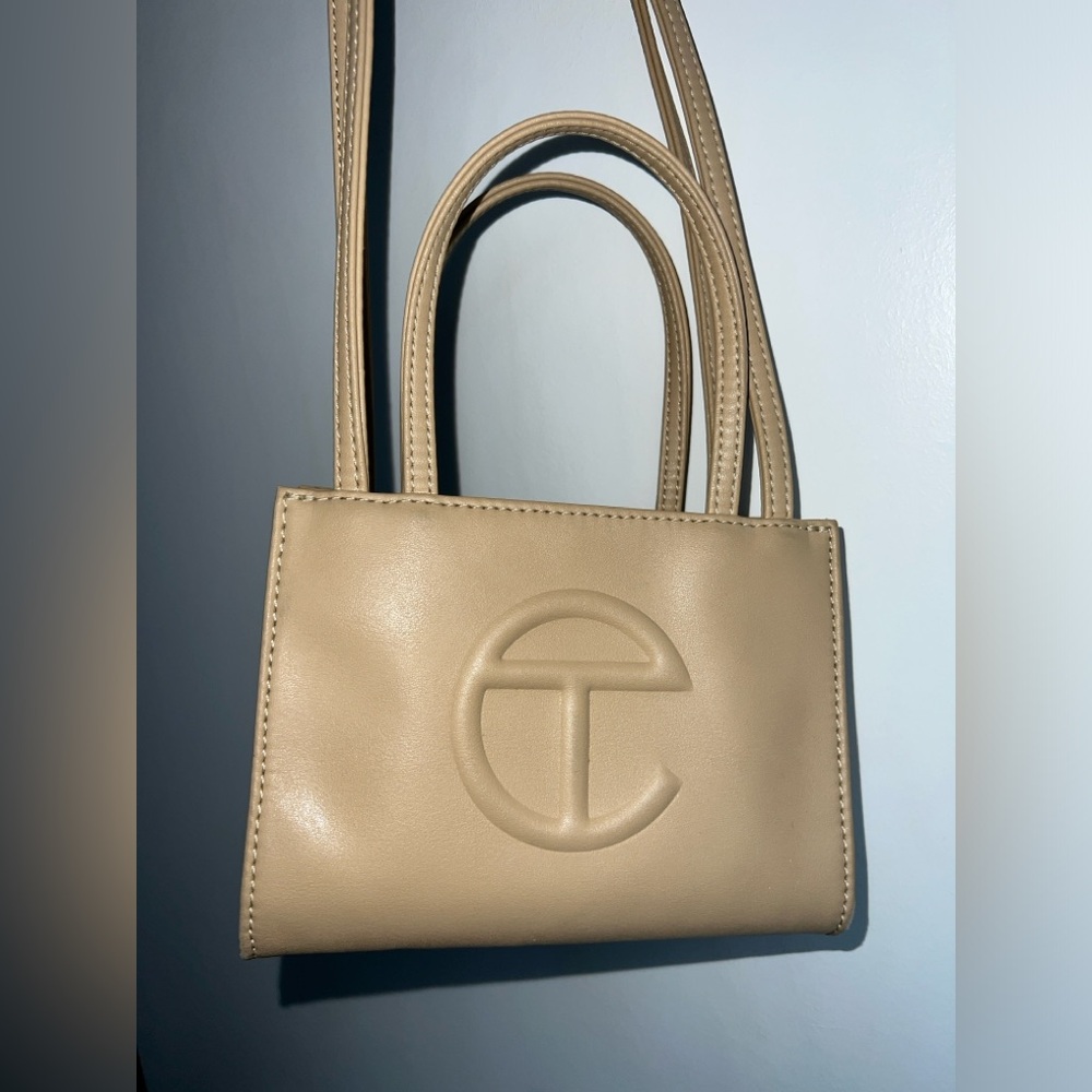 Telfar Small Cream Shopping Bag